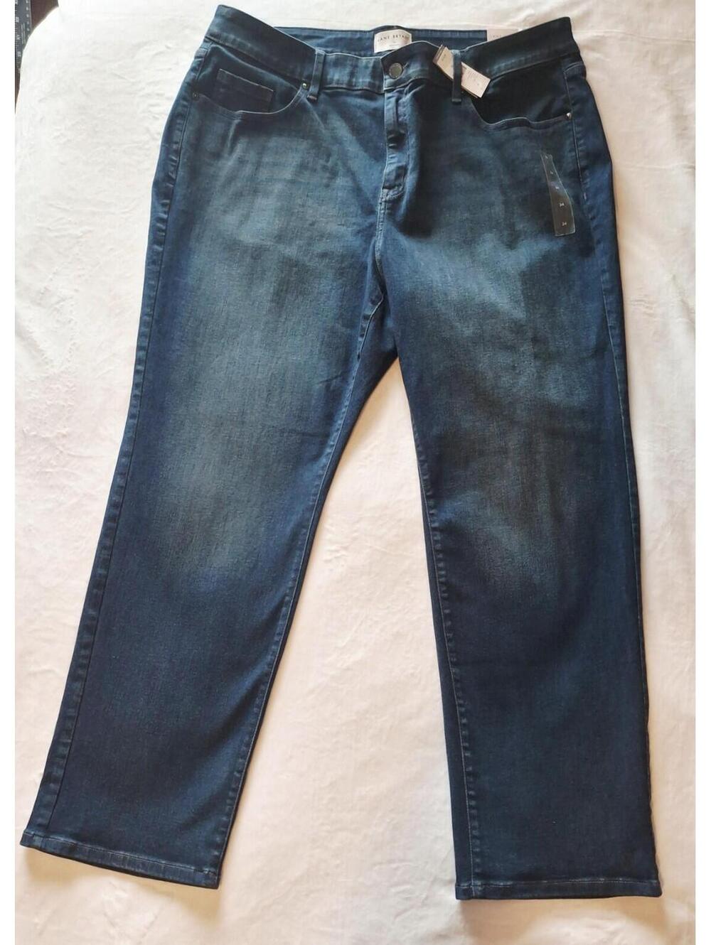 Lane Bryant High Rise Curvy Straight Fit Distressed Women's Jeans Size 24